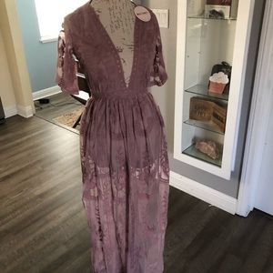 One small lace romper maxi